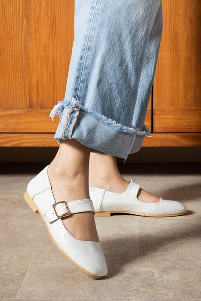 BeBeQ Store Sammy Beayz Shiny Buckle Flat Γυναικεία Παπούτσια Μπαλαρίνες
