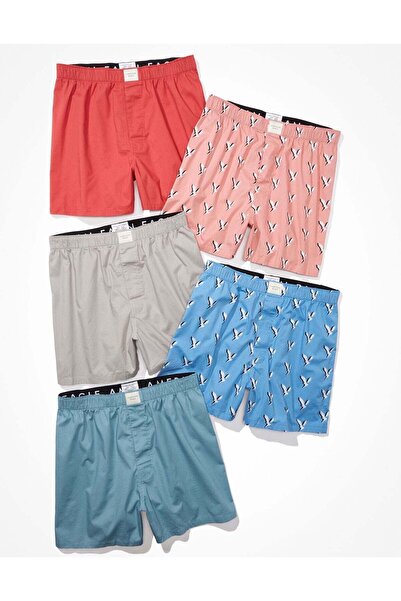 AMERICAN EAGLE AEO شورت بوكسر قابل للتمدد 5 قطع - U-0220-3726-900