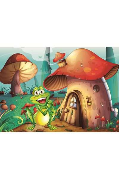 Art Puzzle Mushroom House 2-Piece 24 35 Piece Puzzle