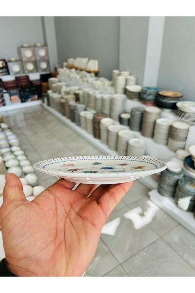 SARE Porcelain Cake Plate 100% Porcelain Dessert Plate Breakfast (Piece of 2)