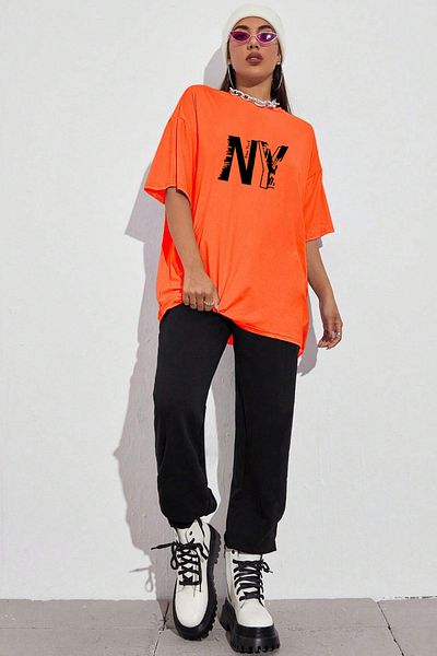 uyguntarz Μπλουζάκι Unisex New York Printed Oversize