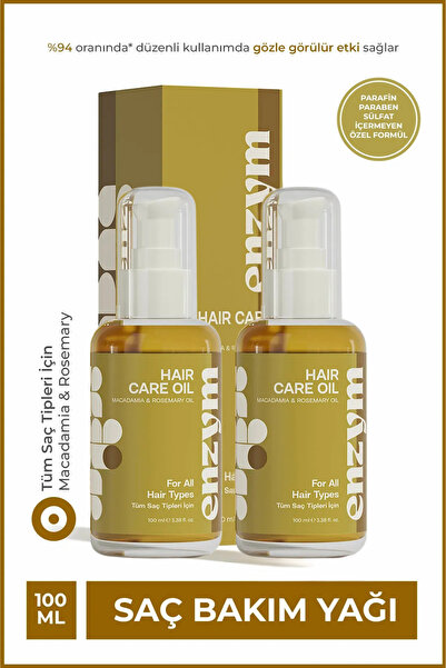 ENZYM COSMETICS Hızla Uzama , Onarıcı Kompleks Doğal Saç Bakım Yağı 100 Ml (m...