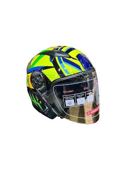 JK20 MOTOTEZ AÇIK YARIM MOTOSİKLET KASKI GÜNEŞ VİZÖRLÜ JK-526