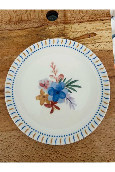 SARE Porcelain Cake Plate 100% Porcelain Dessert Plate Breakfast (Piece of 2)