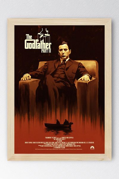 Saturn The Godfather Framed Painting - the Godfather Movie Poster Painting