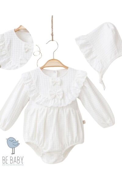 MODA Kız Bebek Şapkalı Romper - Tulum