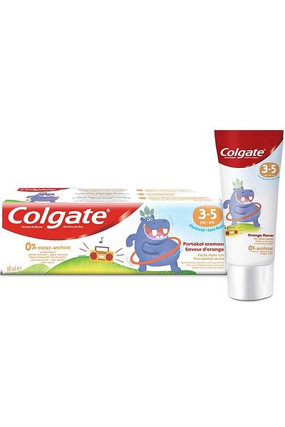 Colgate 3-5 Years Old Orange Flavored Fluoride-Free Children's Toothpaste 60 ml