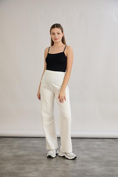 Işşıl Işşil 4555-Two Thread Lycra Combed Cotton Maternity Pipe Leg Trousers