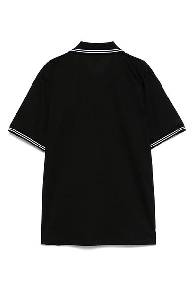 PAUL&SHARK Men's Regular Fit 100% Cotton Short Sleeve Black Polo Neck T-Shirt 25411288 -011