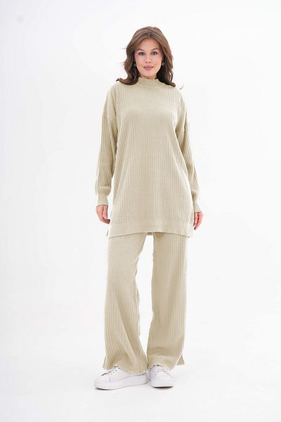NİSUM MODA Self Patterned Knitting Suit