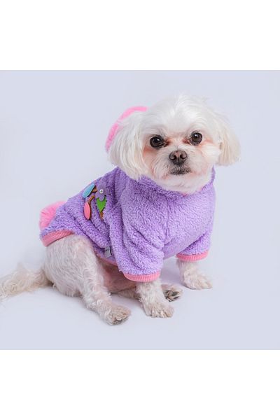 GedyCo Lilac Premium Plush Small Breed Dog Sweatshirt