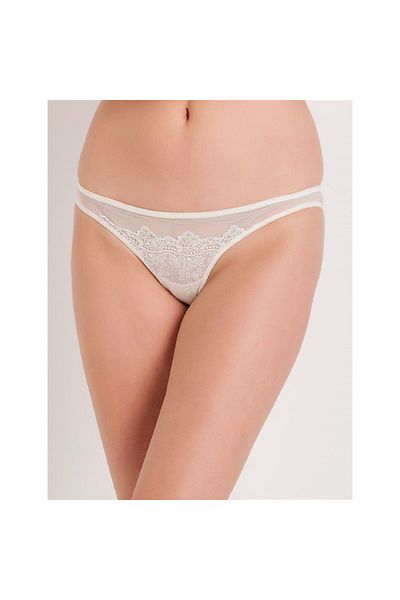 Magic Form 292 Model - Embroidered Lace Ecru Regular Panties, Wide Edge