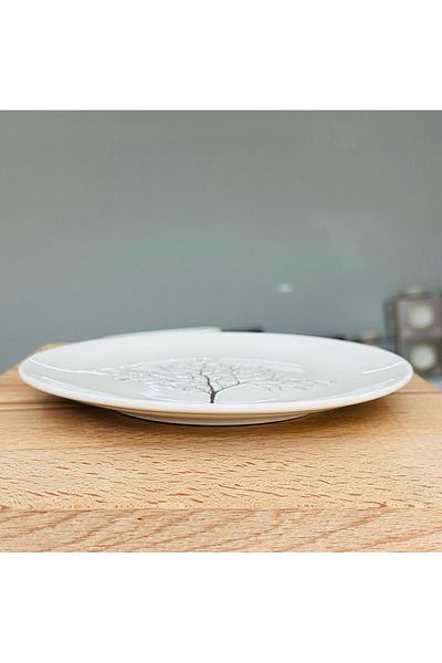 SARE Porcelain Cake Plate 100% Porcelain Dessert Plate Breakfast (Piece of 2)