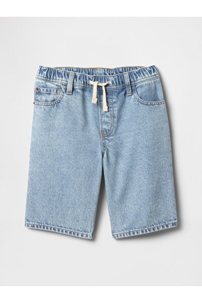 GAP Erkek Çocuk Mavi Pull-On Loose Denim Şort