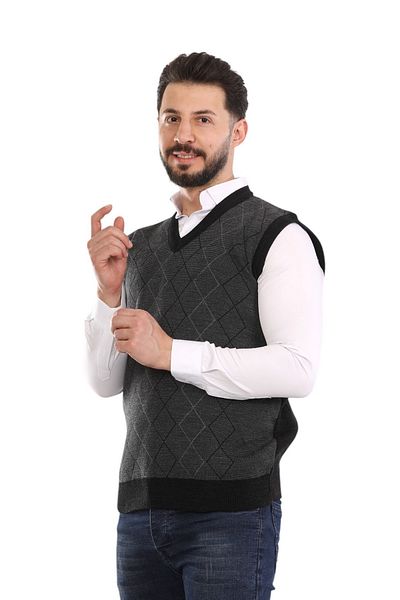 HEDEFNUR TEKSTİL Adult Dad Ornament - Men's Patterned Sweater