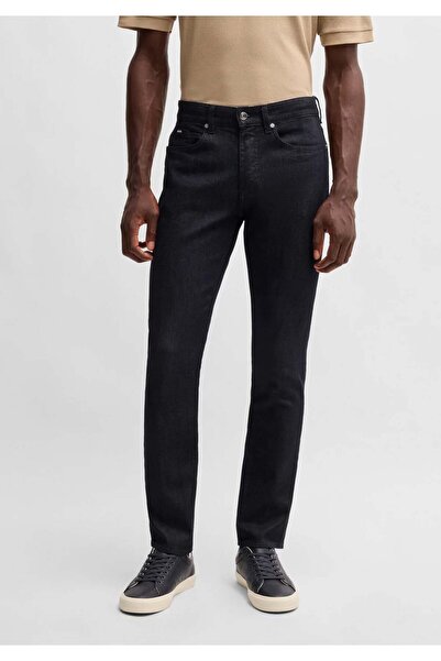 BOSS Erkek Denim Kumaş Slim Fit Dar Paça Lacivert Jeans 50527038-402