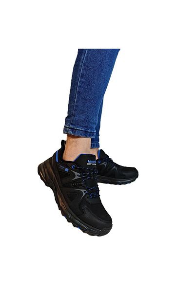 Kinetix Harles Pu Black Fuspet Lightweight Comfortable Running Sports Shoes