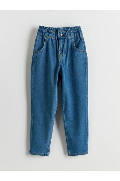 LC Waikiki Pantaloni de jeans pentru fete cu talie elastică de sezon nou - S5GN71Z4
