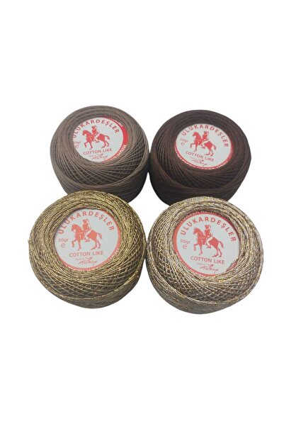 ULUKARDEŞLER İPEKYOLU Ulukardeşler 50 GR Merserize PUNCH İpliği 4lü set
