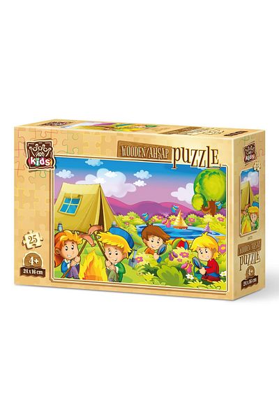 Art Puzzle Art Kids Curious Campers 25 Piece Wooden Puzzle