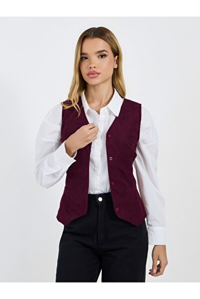 Styli Corduroy V-neck Waist coat