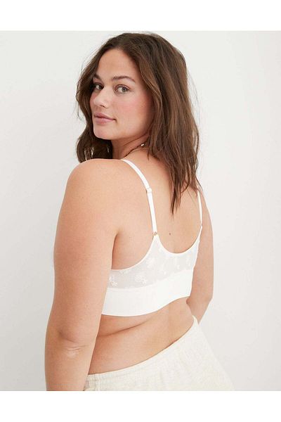 AMERICAN EAGLE Aerie Embroidery Longline Bralette