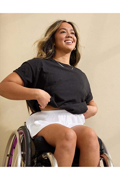 AMERICAN EAGLE تي شيرت Aerie Distressed Basic Boyfriend T-Shirt