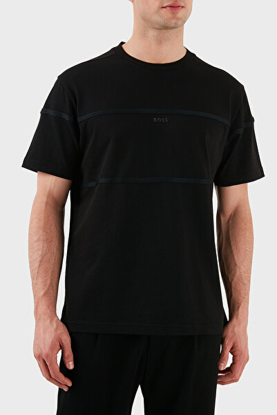BOSS % 100 Pamuk Loose Fit Bisiklet Yaka Logolu T Shirt Erkek T SHİRT 5053127...