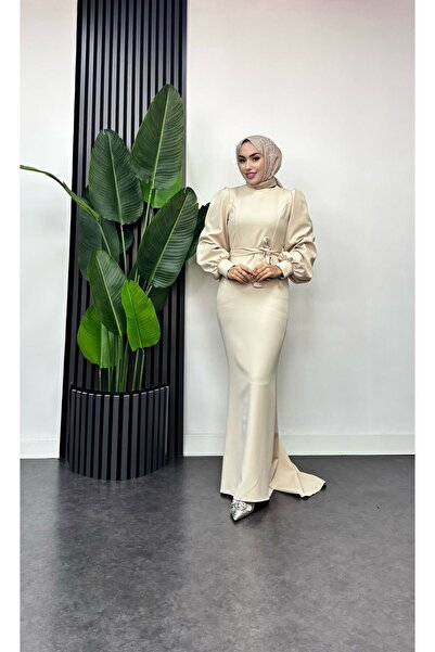 moda zeynaa Balık model dabıl krep tesettür abiye