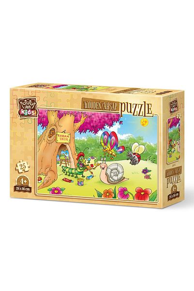 Art Puzzle Art Kids Painter Caterpillar - 25 Piece Wooden Puzzle