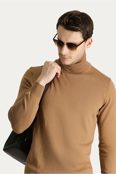 Kiğılı Turtleneck Regular Fit Cotton Knitwear Sweater