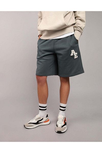 AMERICAN EAGLE Ae Fleece Graphic Sweat Short