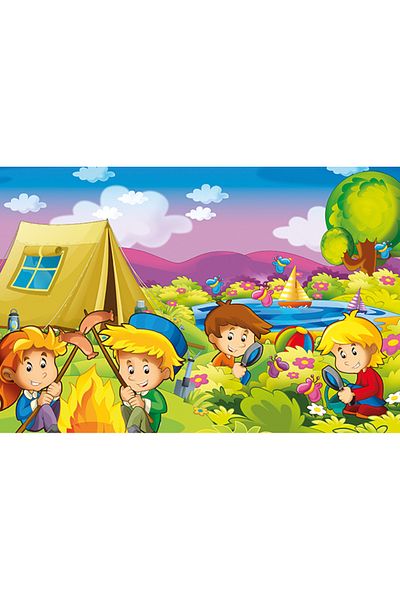 Art Puzzle Art Kids Curious Campers 25 Piece Wooden Puzzle