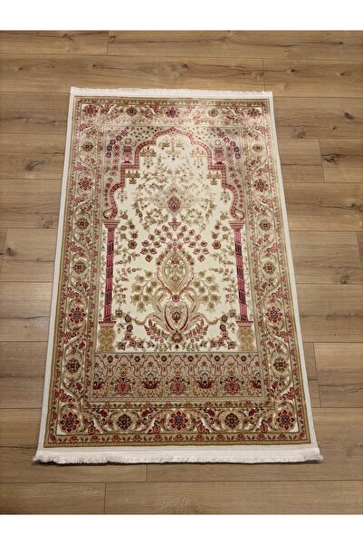 Tuğra TUĞRA  İPEK SECCADE HALI %100 BAMBU DOĞAL İPLİK 80x125 CM
