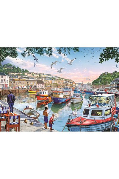 Art Puzzle Little Fishermen in the Harbor 1000 Piece Puzzle