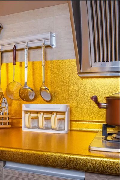 hayret sepeti Gold Adhesive Countertop Covering Solution for Modern and Stylish Kitchens