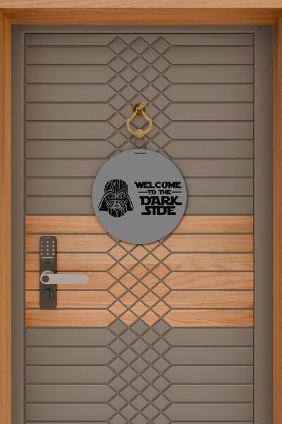 Dormot Home Modern Door Ornament - Gray Star Wars Door Ornament and Painting - Outdoor Door Ornament