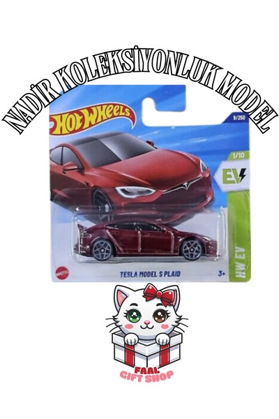HOT WHEELS Tesla Model S Plaid kırmızı nadir