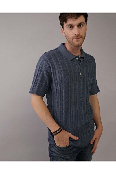 AMERICAN EAGLE قميص بولو AE من نسيج محبوك