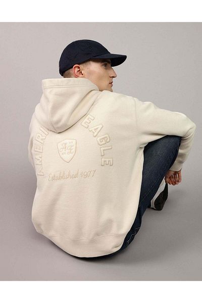 AMERICAN EAGLE Ae Heavyweight Vintage Varsity Hoodie