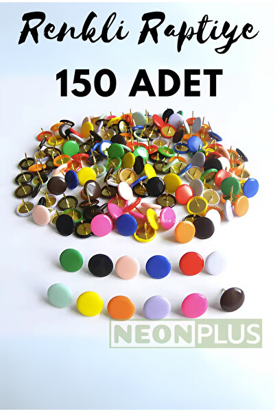 NEON PLUS Renkli Raptiye 150 Adet Karışık Renk