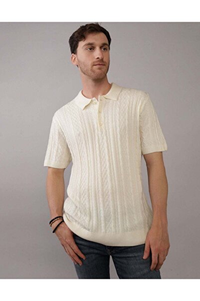 AMERICAN EAGLE قميص بولو AE من نسيج محبوك