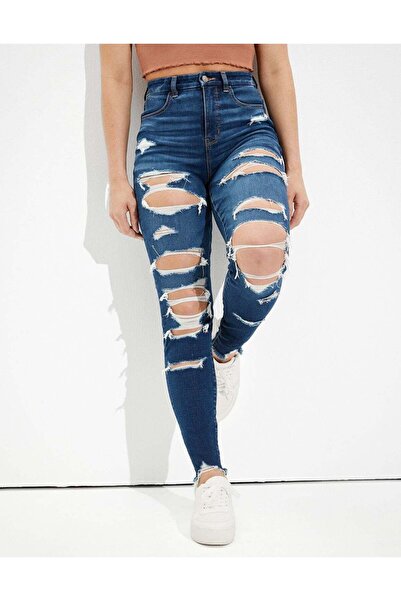 AMERICAN EAGLE بنطلون AE Dream الضيق ذو الخصر المرتفع والمنحنى