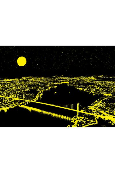 Art Puzzle Three Bridges, Bosphorus 1000 Piece Neon Puzzle
