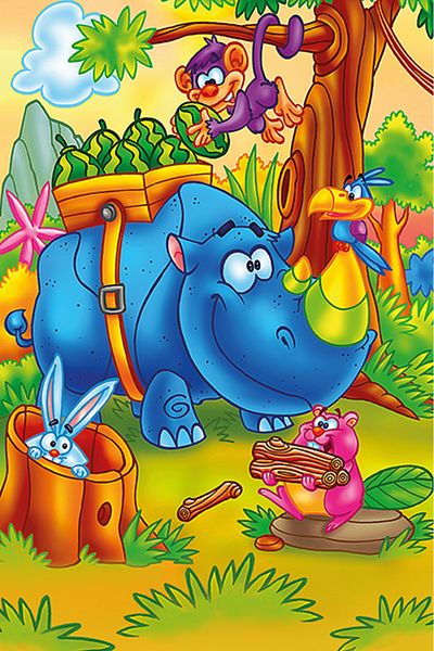 Art Puzzle Art Kids Working Gift 16 Piece Wooden Puzzle
