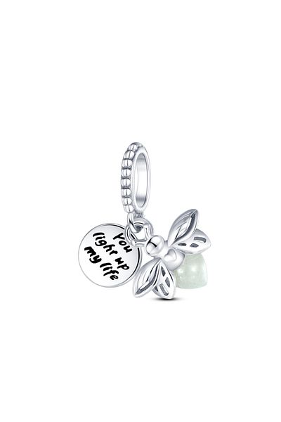 Choice PTC360 Firefly Dangle Charms Glow In The Dark Silver Plated Pendant Fit Original Charm Bracelet DIY