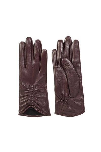 Desa Burgundy Women's Leather Gloves