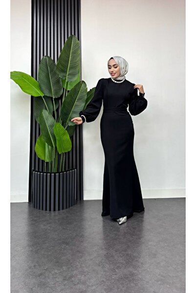moda zeynaa Balık model dabıl krep tesettür abiye