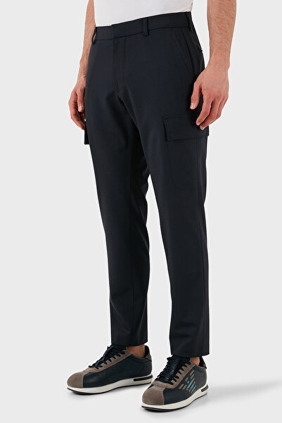 BOSS Yün Karışımlı Tapered Fit Daralan Paça Kargo Cepli Pantolon Erkek PANTOLON 50535069 404