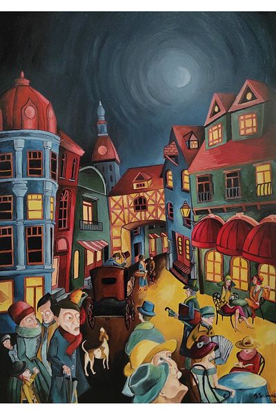 Art Puzzle Evening Bustle 1000 Piece Puzzle